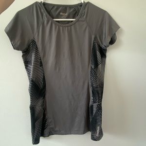 Reebok Exercise Shirt. Size small. Gray and black.